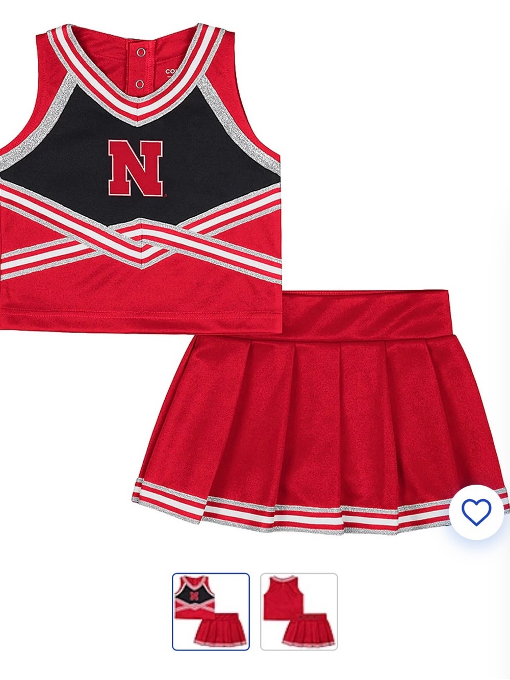Girls Toddler Colosseum Nebraska Huskers Lollipop Park Cheer Two-Piece Set